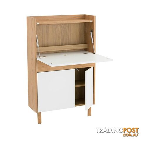 BARTON Study Desk 71cm - Natural & White - 122001 - 9334719000275