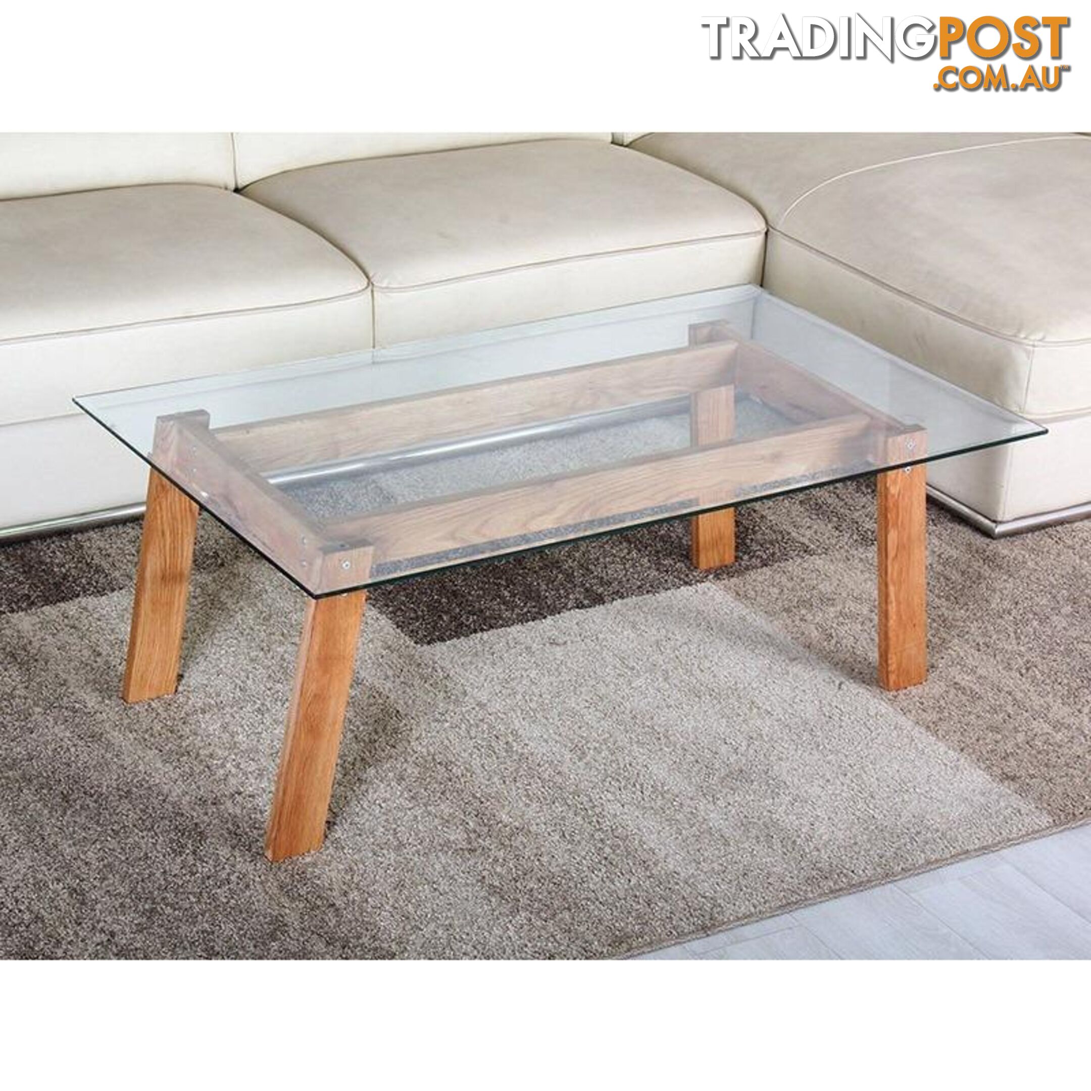 MARVEL Glass and Wood Coffee Table - UCT4031 - 9334719007380