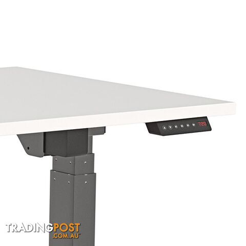AGILE PRO Electric 2 Column Sit Standing Desk - 1200mm to 1800mm - Oak & White - OG_AGE2SSD146