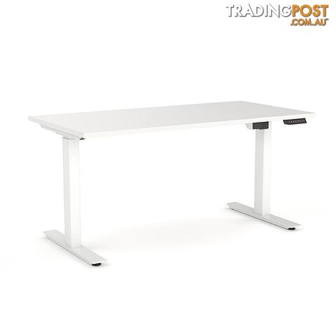 AGILE PRO Electric 2 Column Sit Standing Desk - 1200mm to 1800mm - Oak & White - OG_AGE2SSD146
