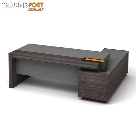 RADDIX Executive Desk with Left Return 2.2M - Dark Brown - DF-FF-D0122L - 9334719003313