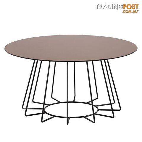 CYRUS Round Coffee Table - Bronze Mirror & Black - AC-H000016205 - 5705994869095