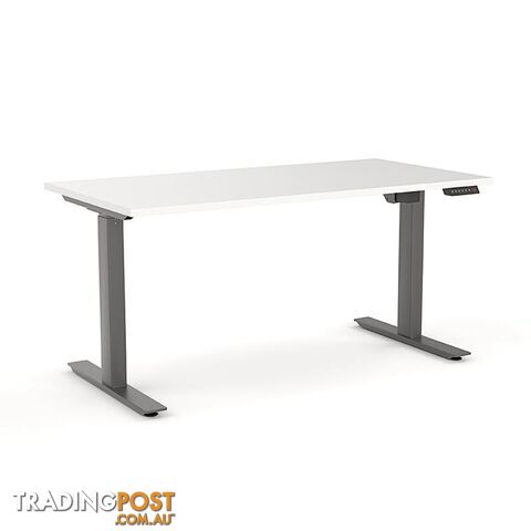 AGILE PRO Electric 2 Column Sit Standing Desk - 1200mm to 1800mm - Oak & White - OG_AGE2SSD158