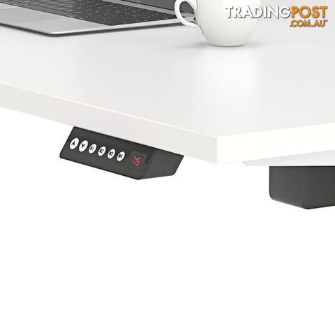 AGILE PRO Electric 2 Column Sit Standing Desk - 1200mm to 1800mm - Oak & White - OG_AGE2SSD158