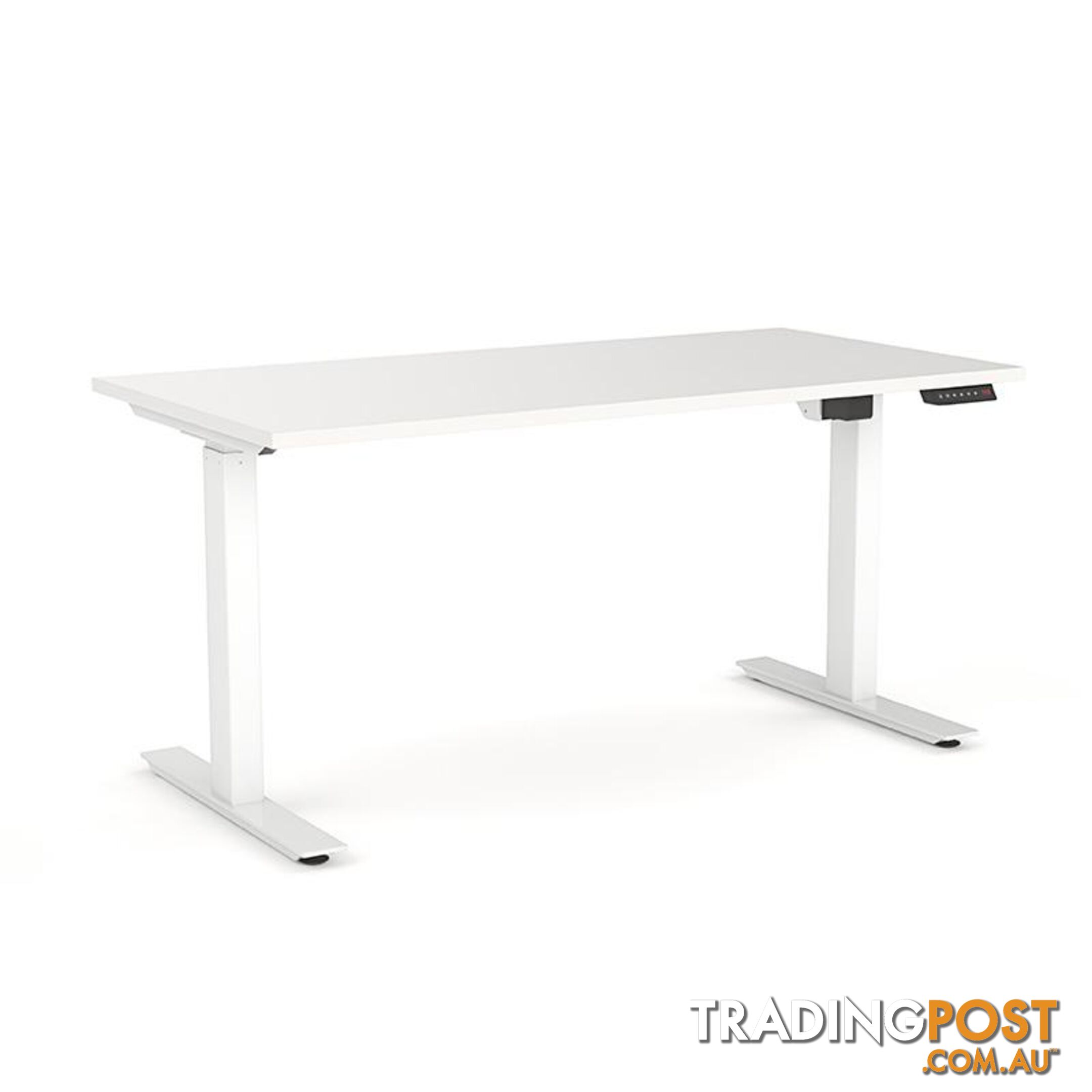 AGILE PRO Electric 2 Column Sit Standing Desk - 1200mm to 1800mm - Oak & White - OG_AGE2SSD158