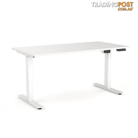AGILE PRO Electric 2 Column Sit Standing Desk - 1200mm to 1800mm - Oak & White - OG_AGE2SSD158