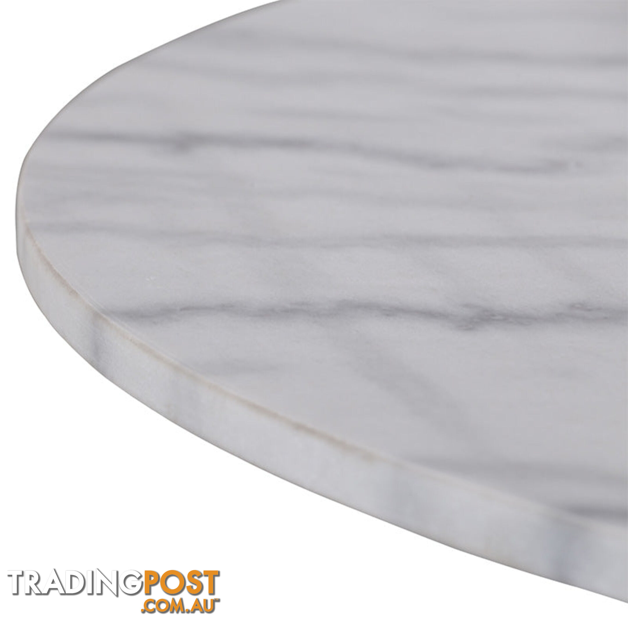 MARMOR Marble Dining Table 110cm - White & Black - 143009 - 9334719000640