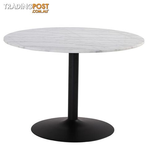 MARMOR Marble Dining Table 110cm - White & Black - 143009 - 9334719000640