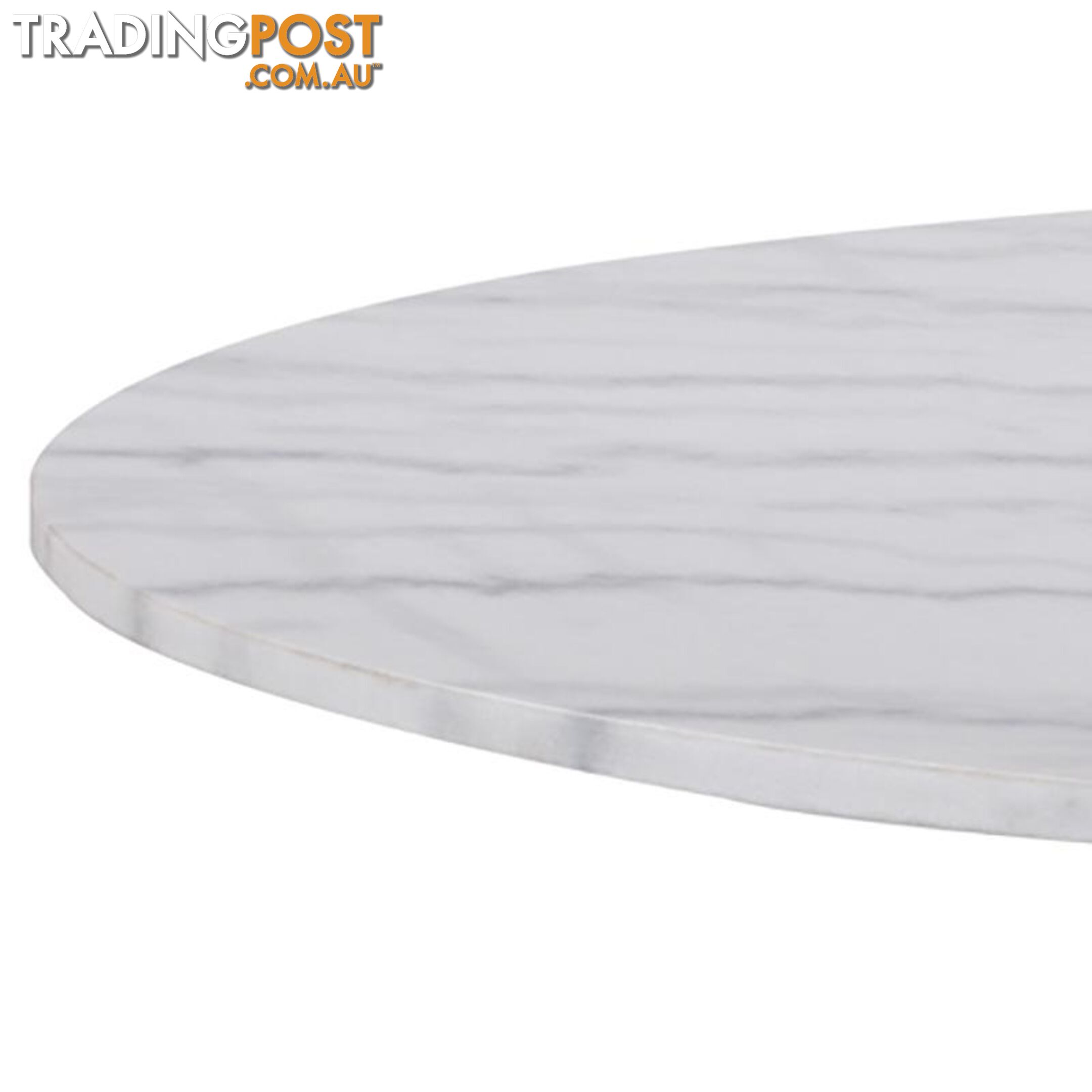 MARMOR Marble Dining Table 110cm - White & Black - 143009 - 9334719000640