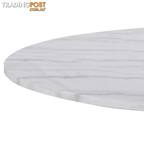 MARMOR Marble Dining Table 110cm - White & Black - 143009 - 9334719000640