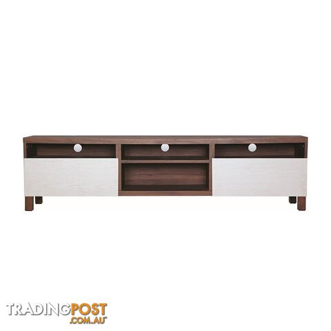 Gordy TV Unit - 180cm - Cocoa + White - 336002 - 9334719008851