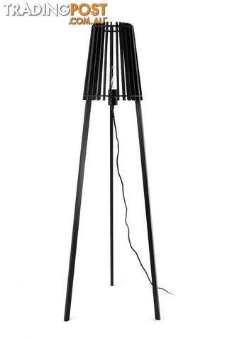 Fidel Timber Floor Lamp 1.3M - Black - IC-17014 - 9334719000305