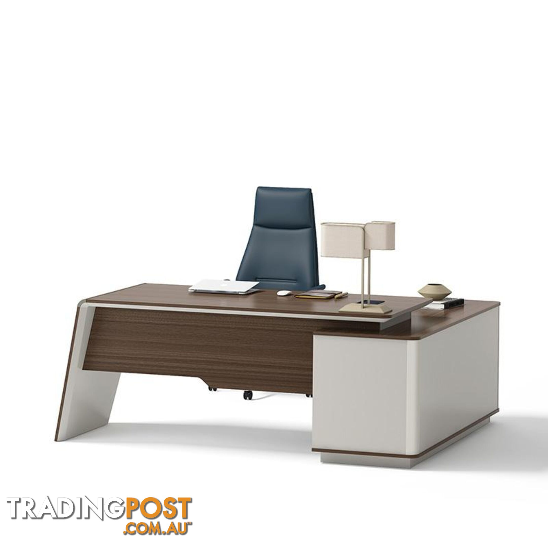 ANDERS Executive Desk Reversible Return 2.0M - Australian Gold Oak/ Beige - DF-TIAN-D0320 - 9334719010458