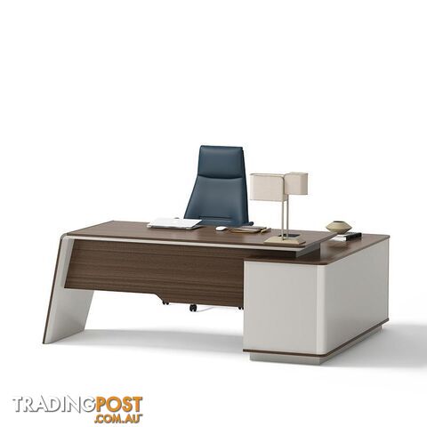 ANDERS Executive Desk Reversible Return 2.0M - Australian Gold Oak/ Beige - DF-TIAN-D0320 - 9334719010458