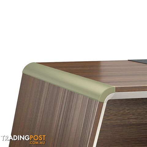 ANDERS Executive Desk Reversible Return 2.0M - Australian Gold Oak/ Beige - DF-TIAN-D0320 - 9334719010458