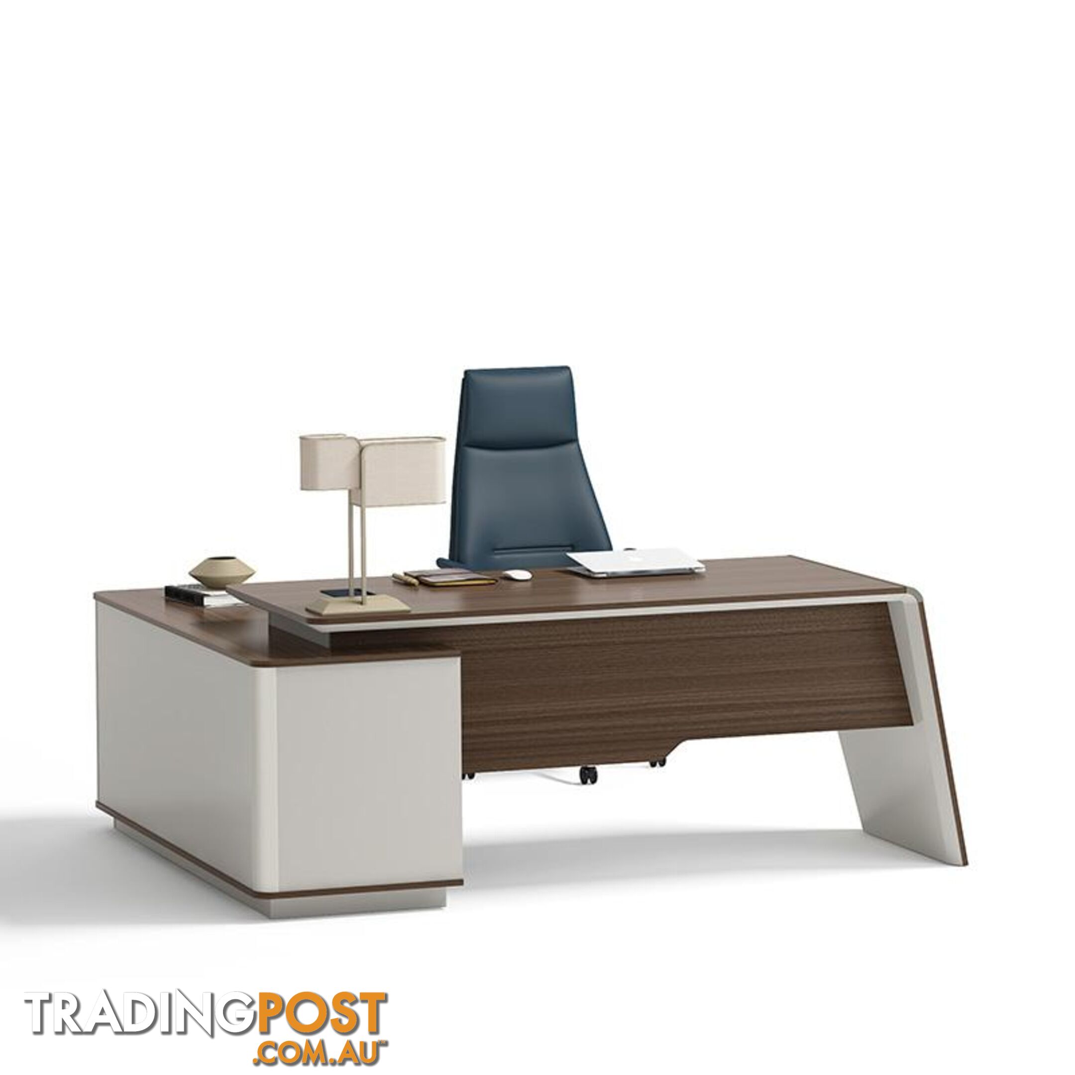 ANDERS Executive Desk Reversible Return 2.0M - Australian Gold Oak/ Beige - DF-TIAN-D0320 - 9334719010458