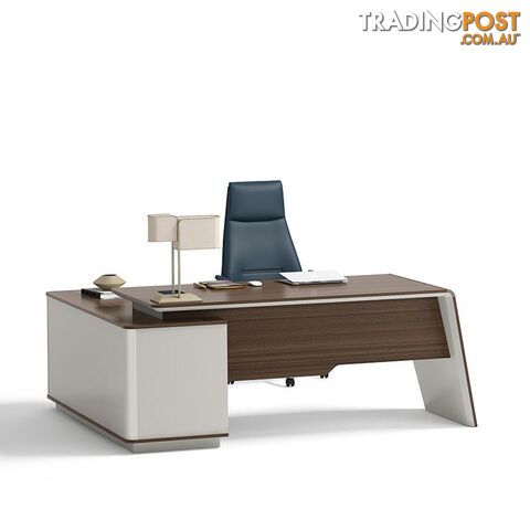 ANDERS Executive Desk Reversible Return 2.0M - Australian Gold Oak/ Beige - DF-TIAN-D0320 - 9334719010458