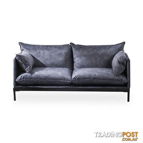 SINCLAIR 2 Seater Sofa in Charcoal - BB-S005-2S-MB - 9334719011059