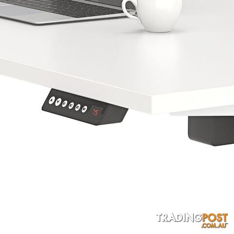 AGILE PRO Electric 2 Column Sit Standing Desk - 1200mm to 1800mm - White & White - OG_AGE2SSD127