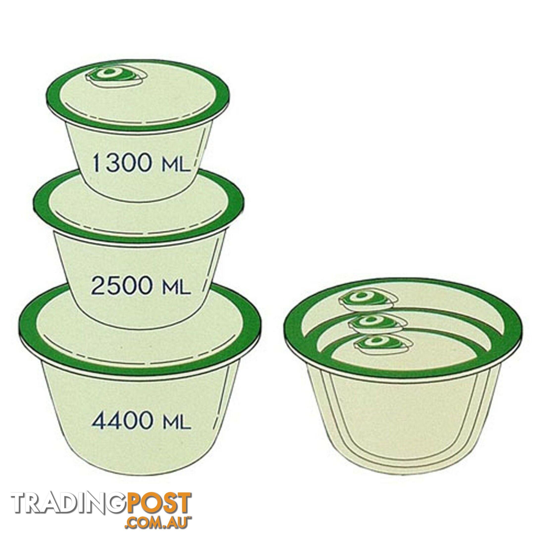 3pcs TouchVac Airtight Vacuum Sealed Kitchen Storage Container - Microwave Safe - KA-20692 - 8804122020692