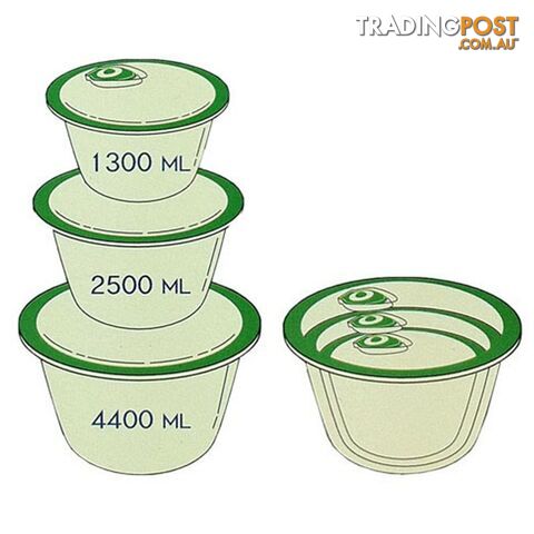 3pcs TouchVac Airtight Vacuum Sealed Kitchen Storage Container - Microwave Safe - KA-20692 - 8804122020692