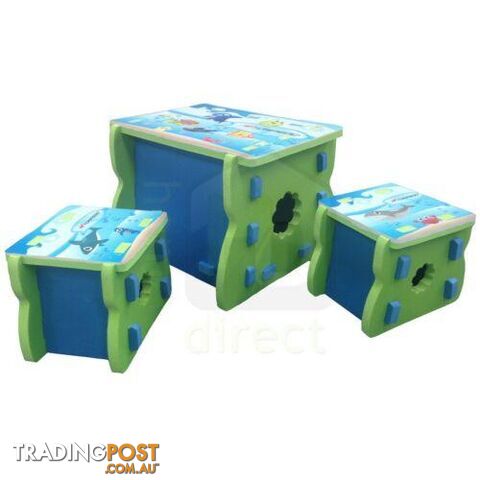 NEW 3pc EVA CHILDRENS KIDS FURNITURE SET - DINING TABLE and 2 CHAIRS - JTC-42817