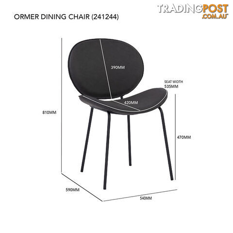 ORMER Dining Chair - Blue - 241242 - 9334719010601