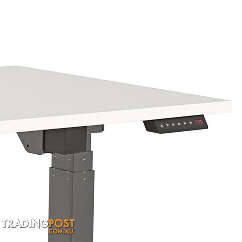 AGILE PRO Electric 2 Column Sit Standing Desk - 1200mm to 1800mm - Oak & White - OG_AGE2SSD162