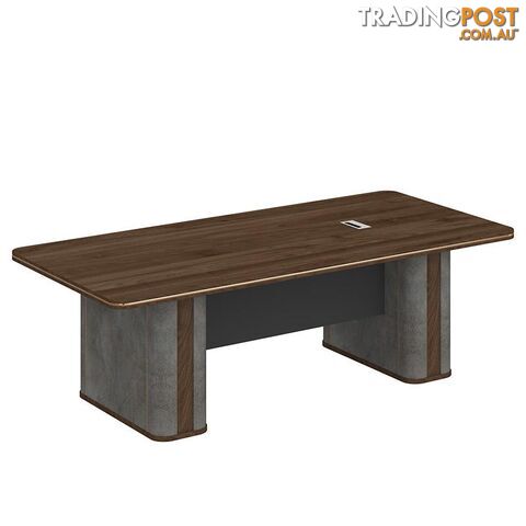 JAGGER Boardroom/ Meeting Table 240cm - Walnut & Grey - MF-14CHM005 - 9334719011264