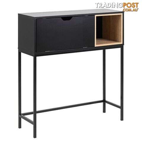BATLEY Study Desk Console 91.5cm - Black & Natural - AC-0000083373 - 5713941083142
