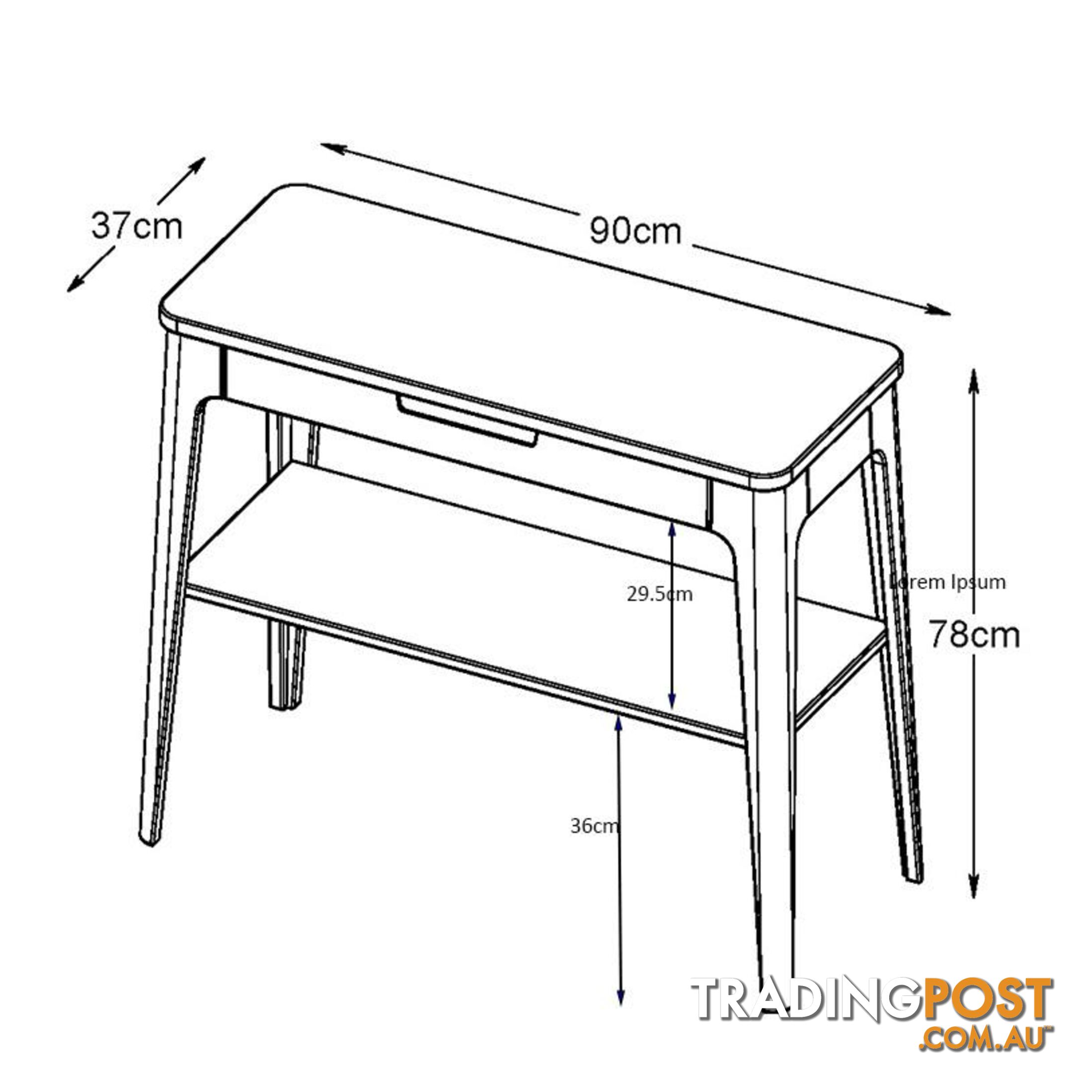 SIENNA Console 90cm -  Natural - 36342211 - 5704745073408