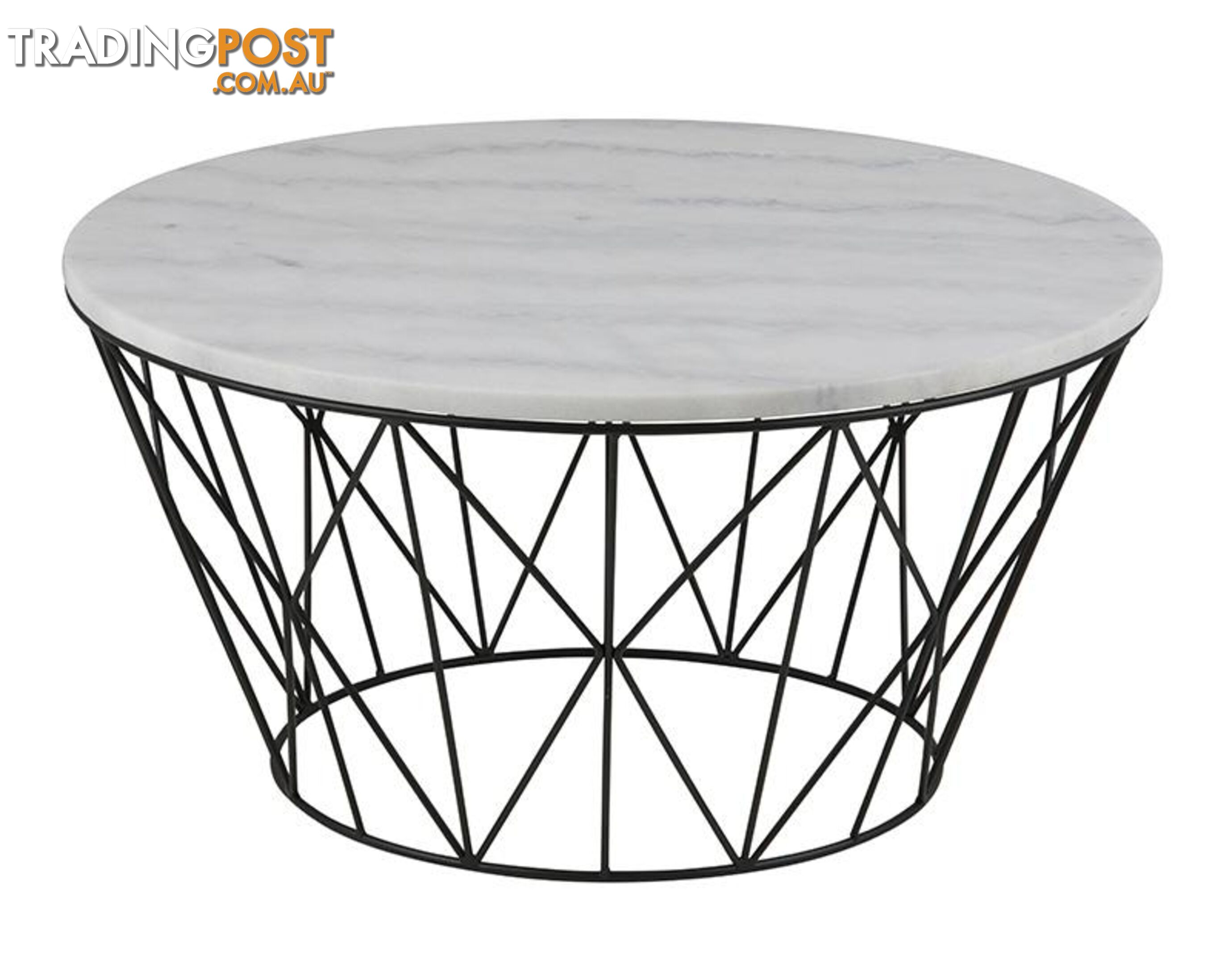 DARBY Coffee Table Marble 80cm - White - AC-H000018048 - 5705994994186