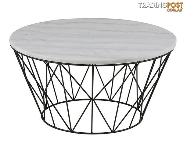 DARBY Coffee Table Marble 80cm - White - AC-H000018048 - 5705994994186