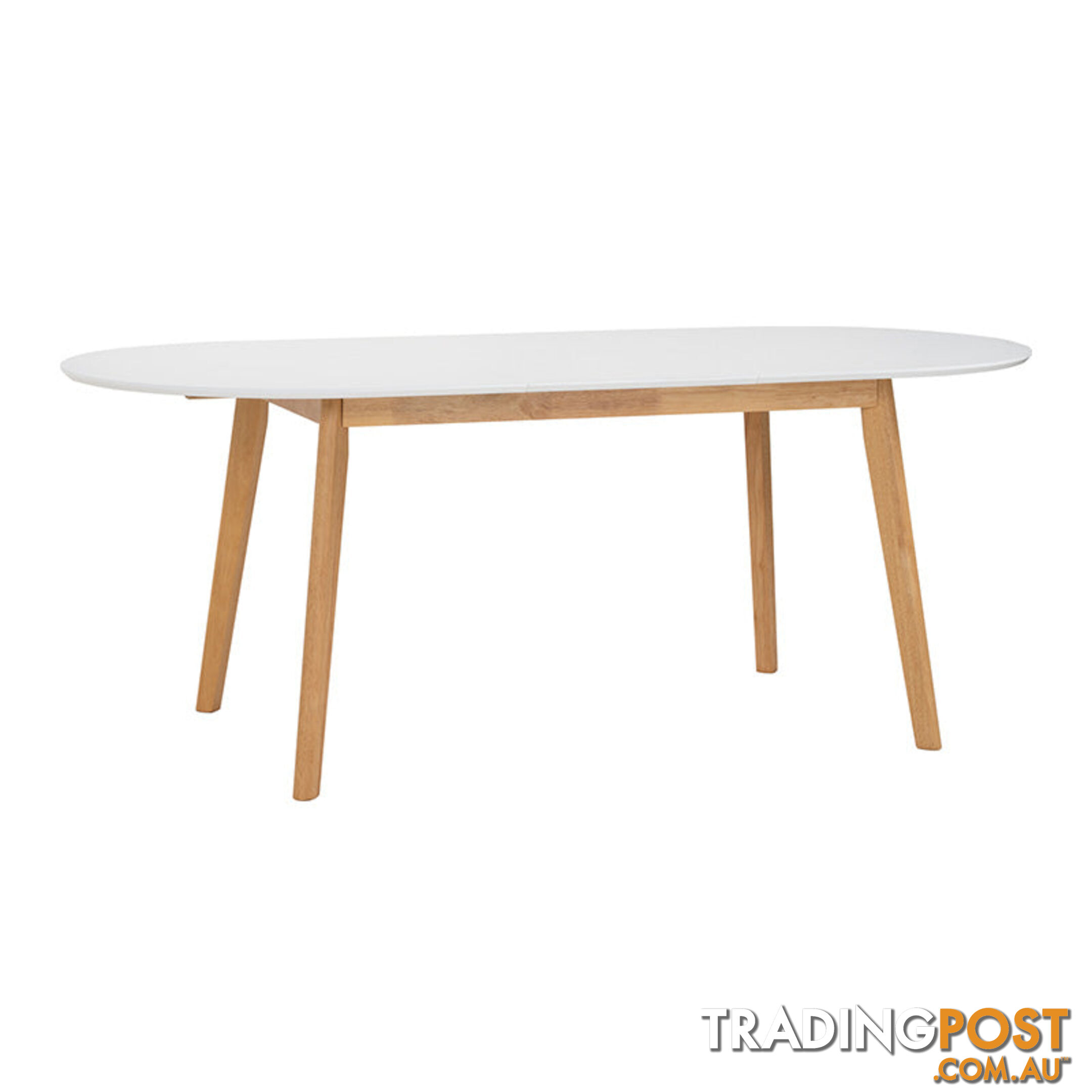 WERNER Extendable Dining Table 150cm - Natural & White - 146094 - 9334719012230