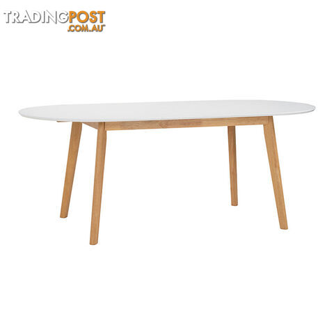 WERNER Extendable Dining Table 150cm - Natural & White - 146094 - 9334719012230