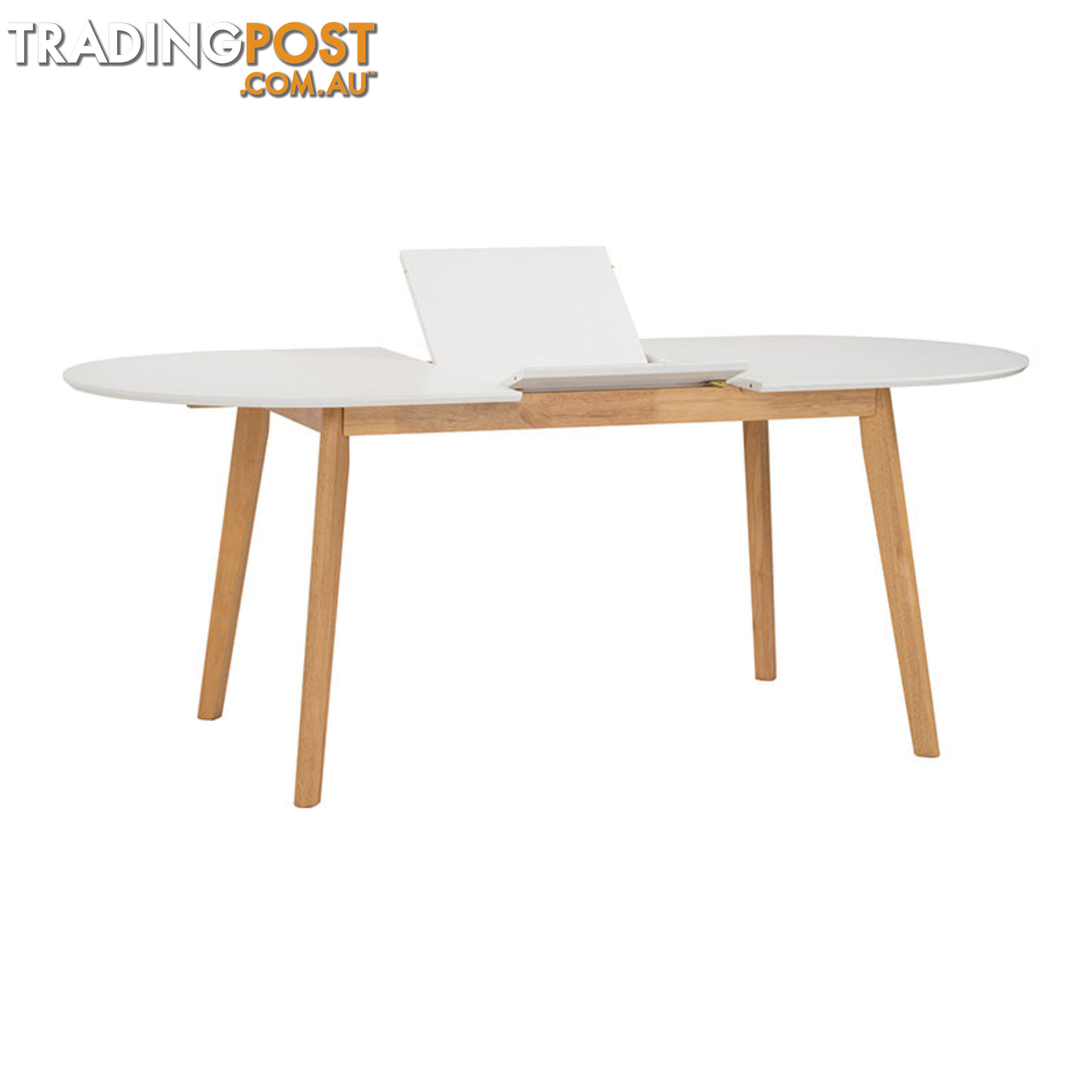 WERNER Extendable Dining Table 150cm - Natural & White - 146094 - 9334719012230