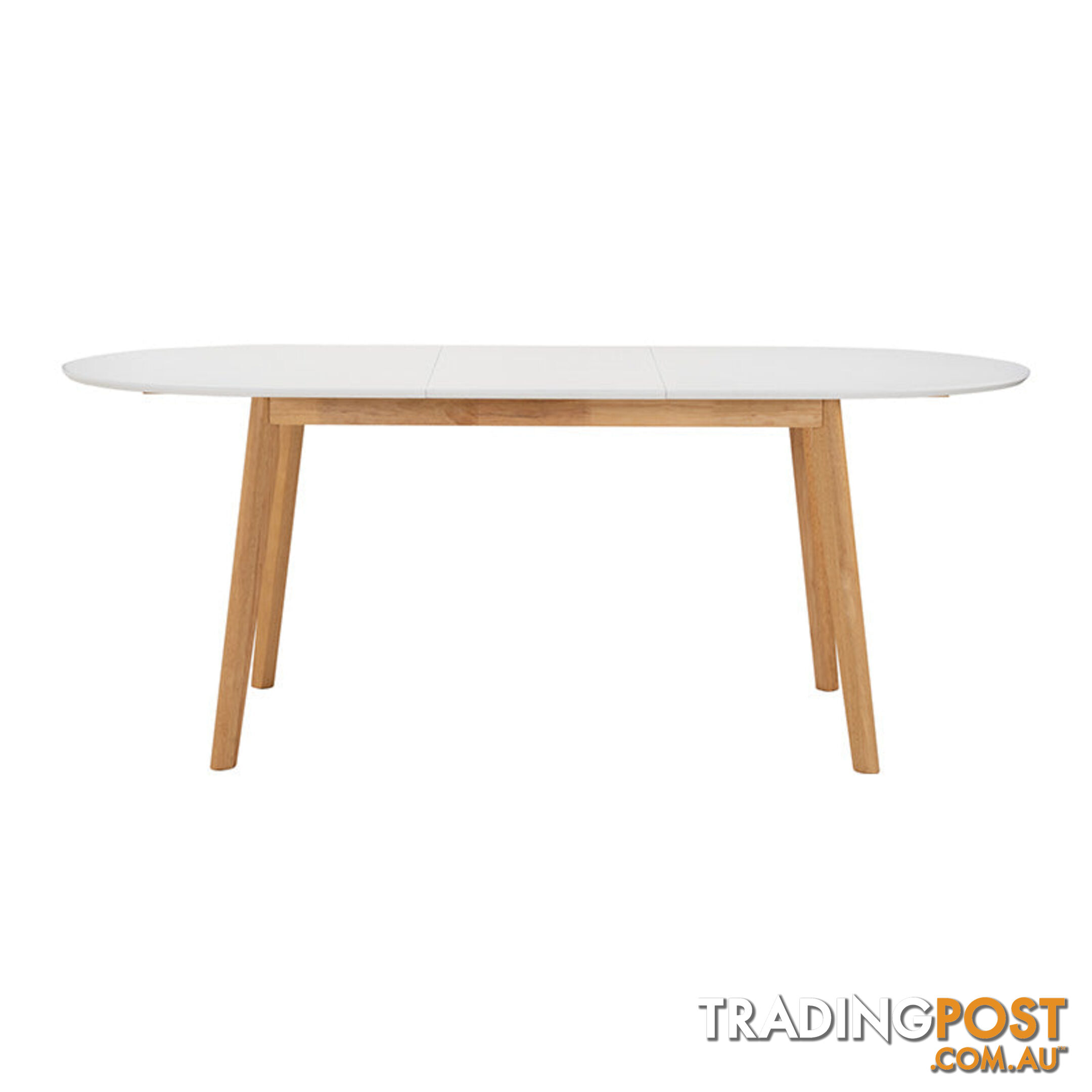 WERNER Extendable Dining Table 150cm - Natural & White - 146094 - 9334719012230