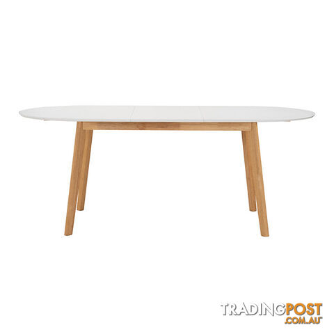 WERNER Extendable Dining Table 150cm - Natural & White - 146094 - 9334719012230