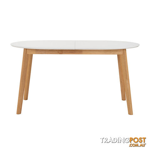 WERNER Extendable Dining Table 150cm - Natural & White - 146094 - 9334719012230