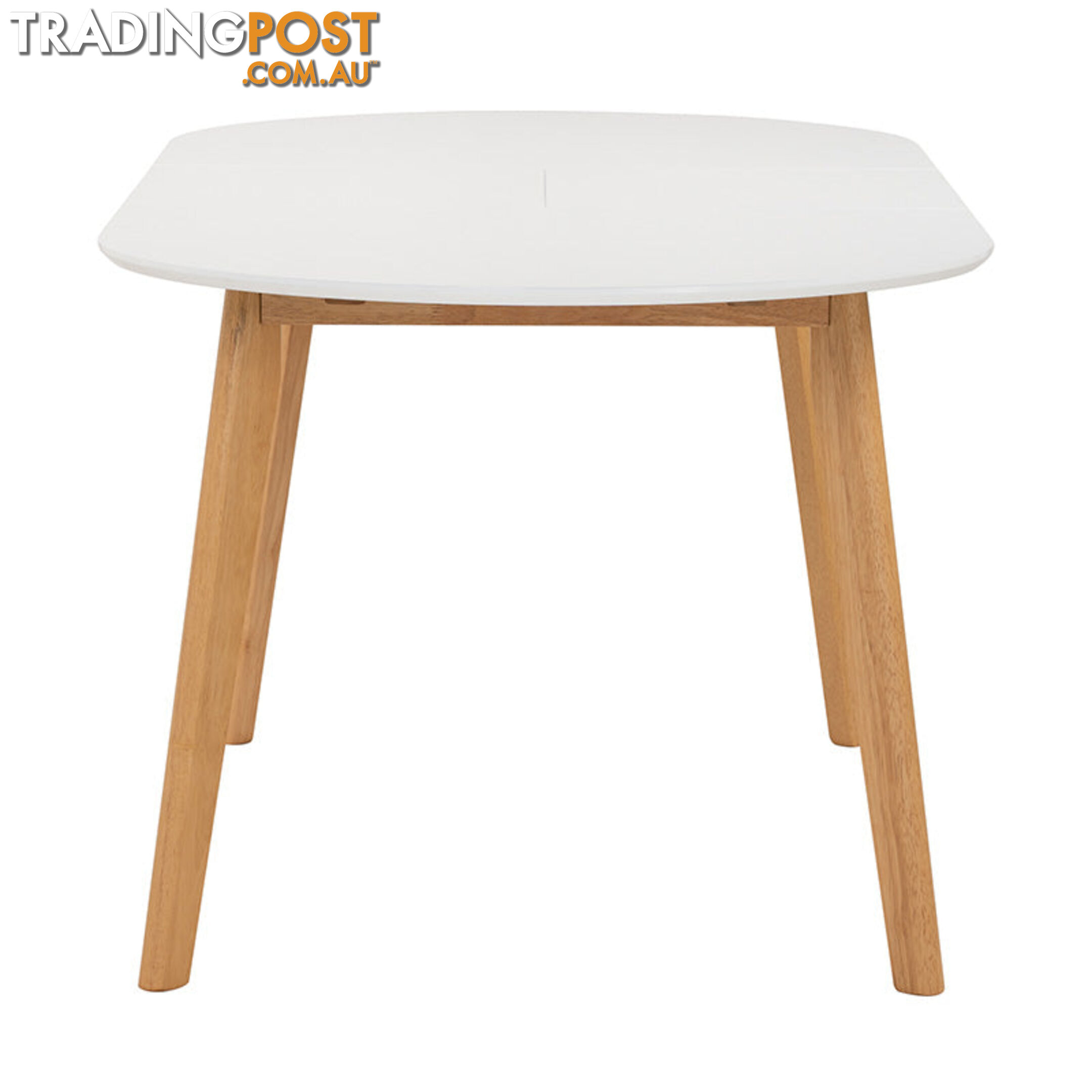 WERNER Extendable Dining Table 150cm - Natural & White - 146094 - 9334719012230