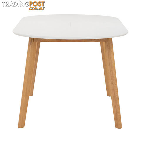 WERNER Extendable Dining Table 150cm - Natural & White - 146094 - 9334719012230