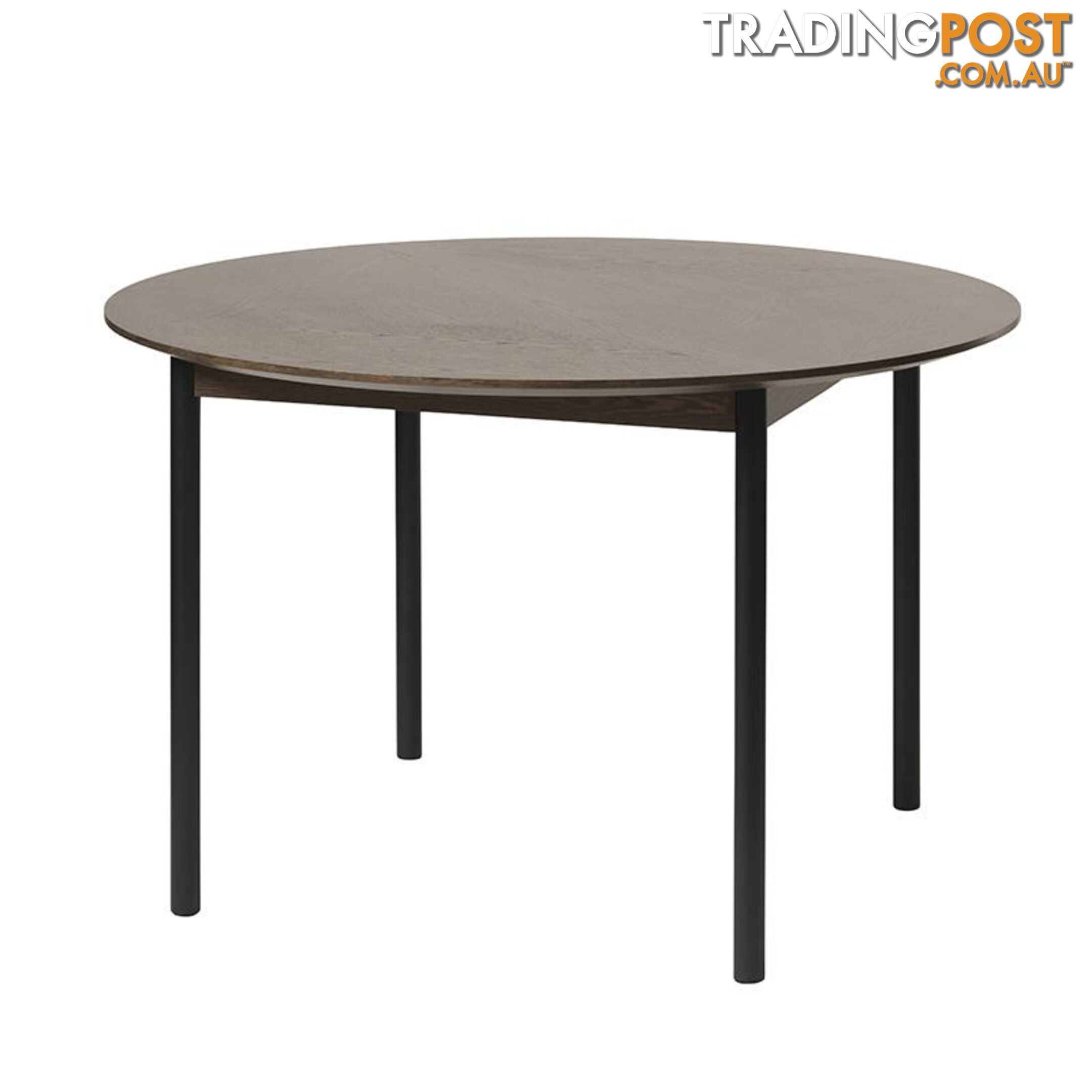 LATINA Round Dining Table 120cm -  Dark Brown / Black - 43603180 - 5704745100302