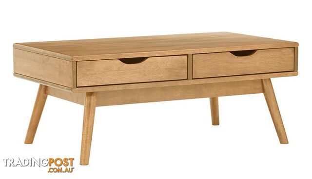 LAMAR Coffee Table with 2 Drawers 106cm - Natural - 133058 - 9334719000572