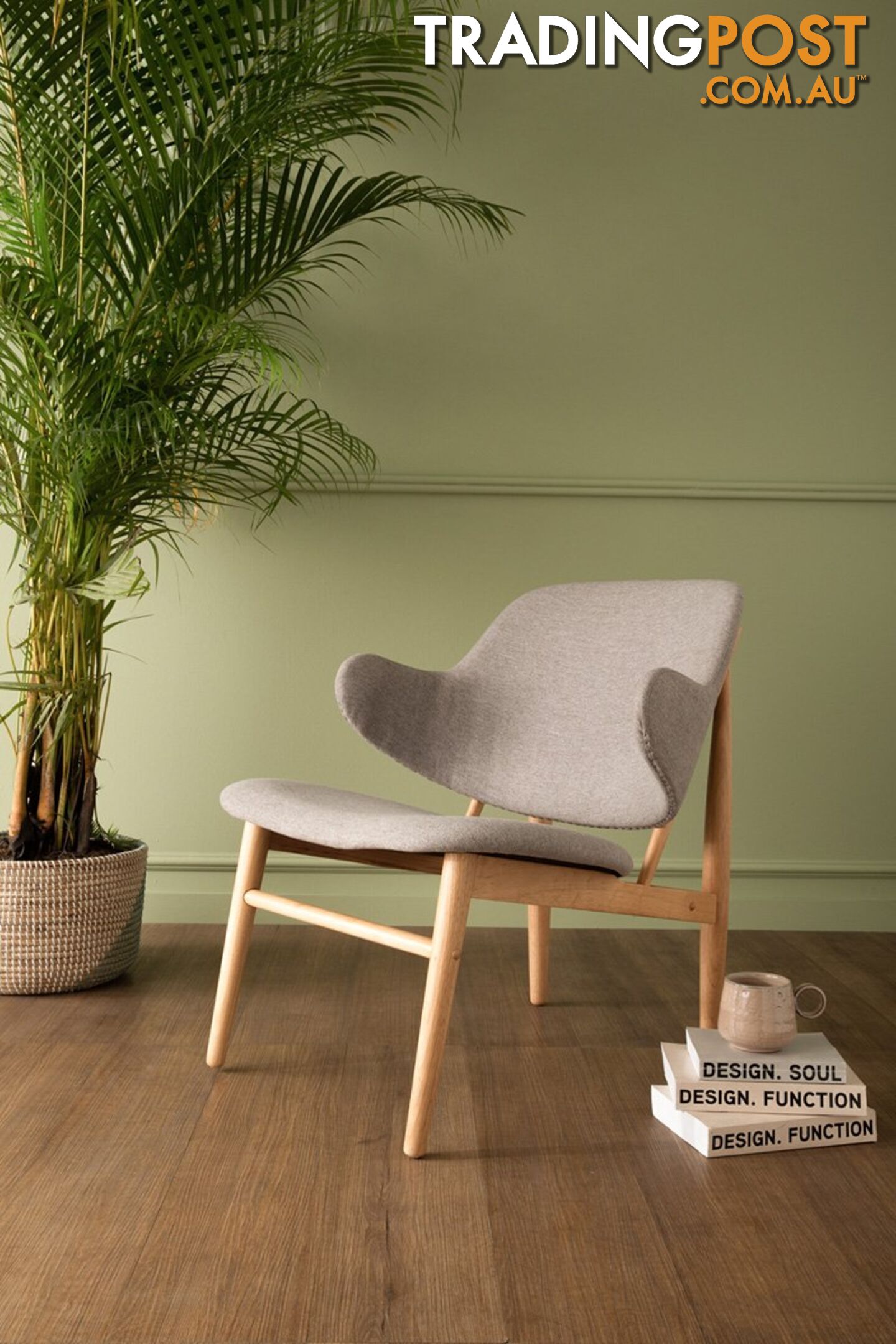 VERONIC Lounge Chair - Natural & Light Grey - 231246 - 9334719002194