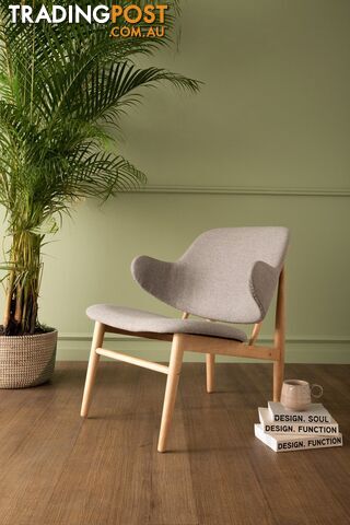 VERONIC Lounge Chair - Natural & Light Grey - 231246 - 9334719002194