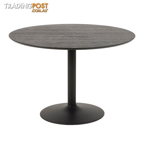 TITAN Round Dining Table 110cm - Black - AC-H000020291 - 5713941135223