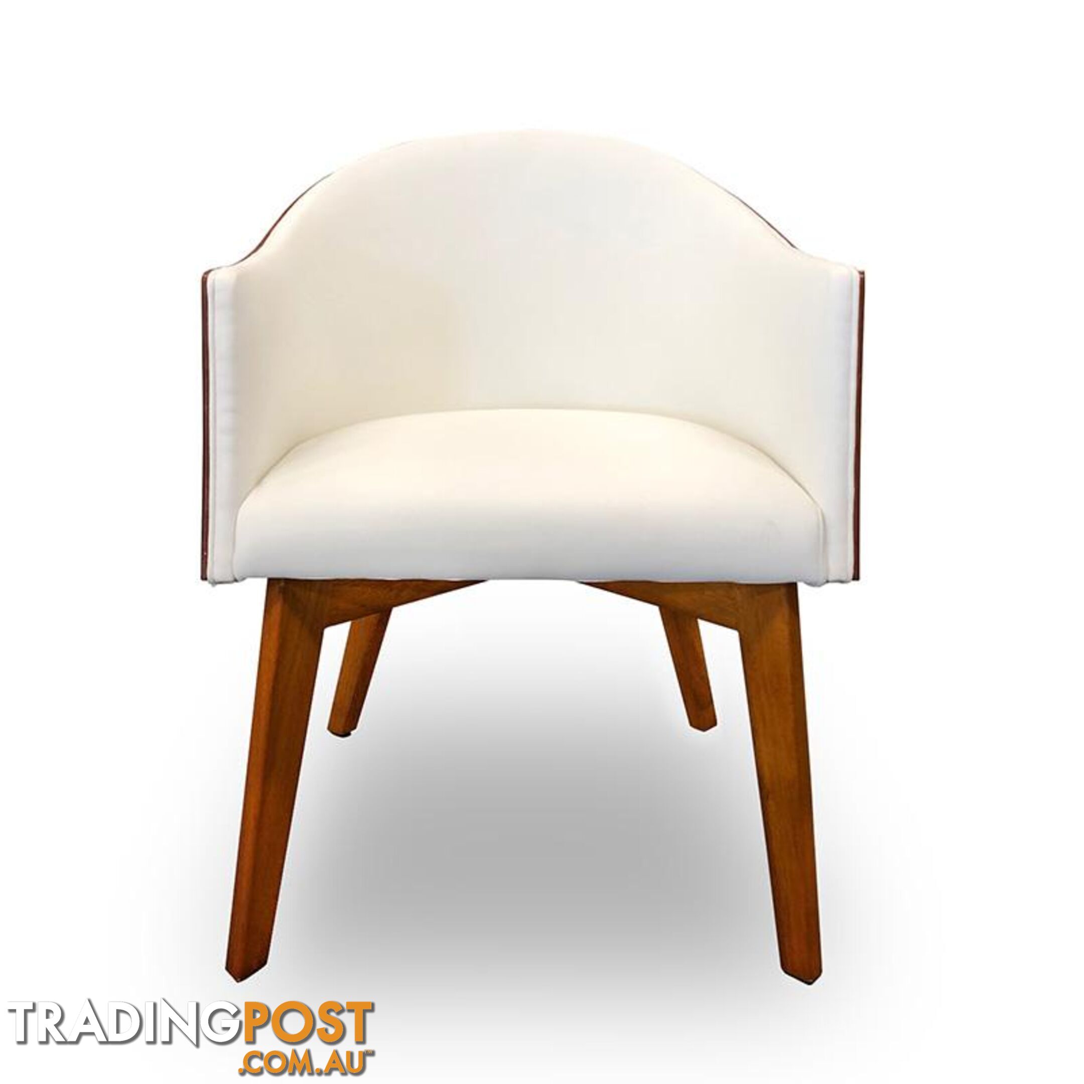 RINGO Office Lounge Chair - Cherry & Ivory - HL-MK2132W6 - 9334719003238