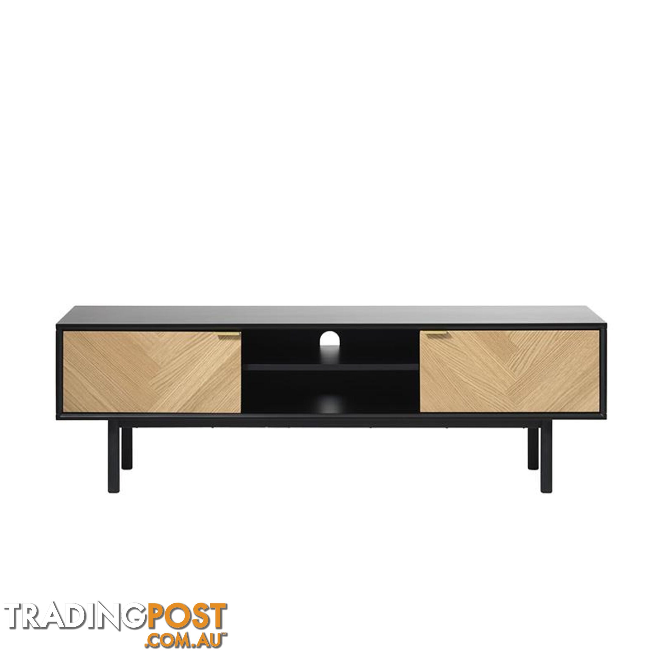 CALVI TV Entertainment Unit 1.6M - Natural & Black - 42153160 - 5704745089690