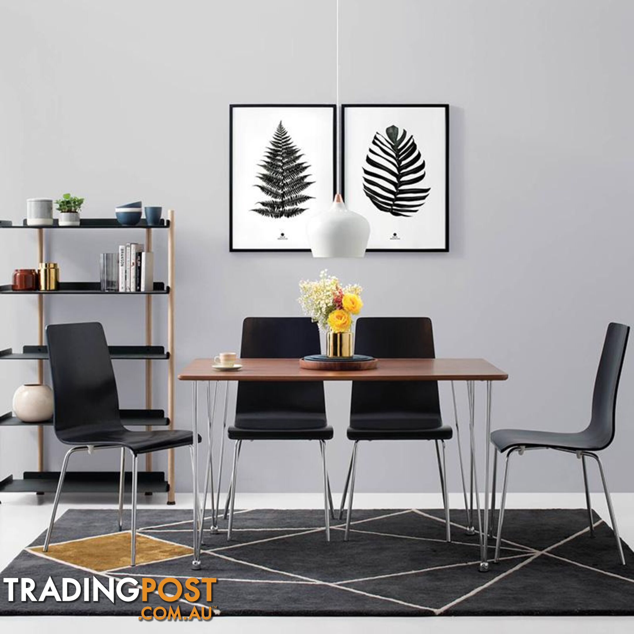 Large Jungle Leaf Print in Black Frame - A202057 - 9334719009667