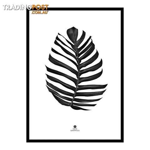 Large Jungle Leaf Print in Black Frame - A202057 - 9334719009667